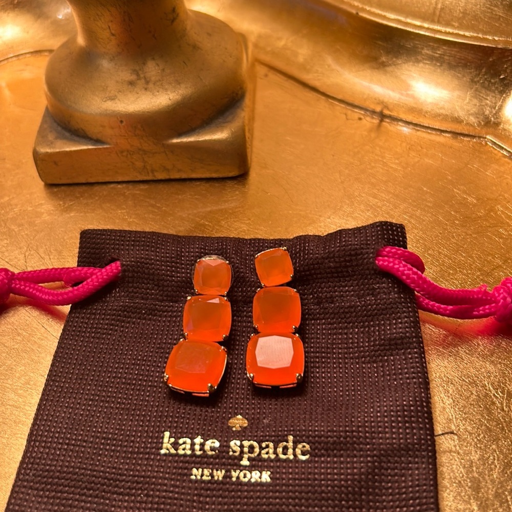 Kate Spade Coral Chandelier Earrings | Bought, Admired, Never Worn